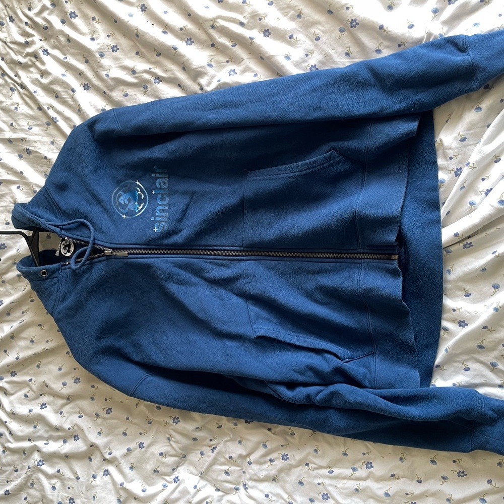 Blue Sinclair Zip-Up Hoodie